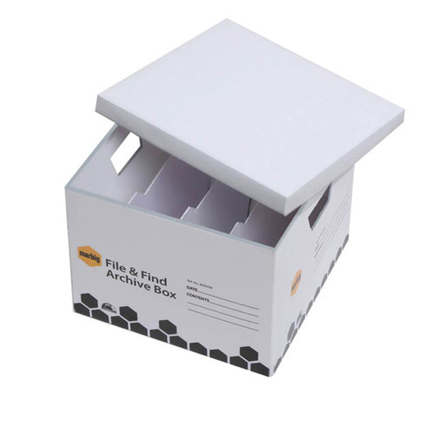 Marbig File & Find Archive Box 30kg Load (White)