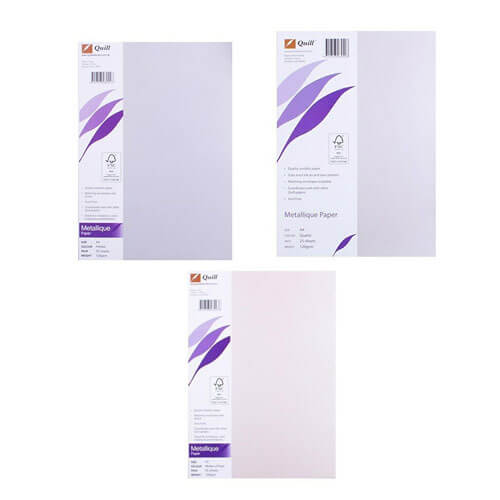 Quill A4 Metallique Paper (25pk)