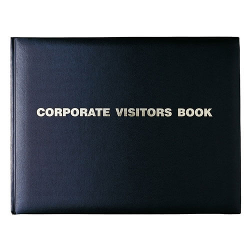 Debden Corporate Visitors Book 300x200mm Black (192 pages)