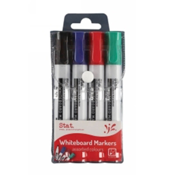 Stat Bullet Tip Whiteboard Marker 2.0mm 4pk (Assorted)