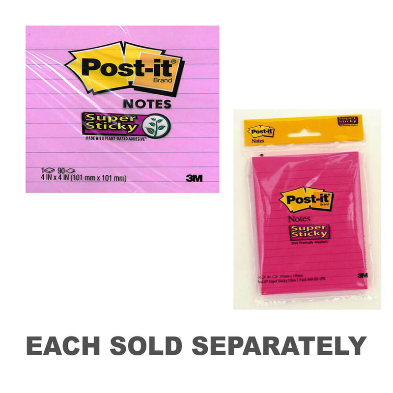 Post-it Super Sticky Lined Notes (90 Sheets)