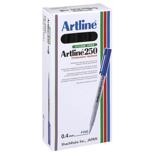 Artline Permanent Marker Black (Box of 12)